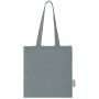 Madras 140 g/m2 GRS recycled cotton tote bag 7L - Grey