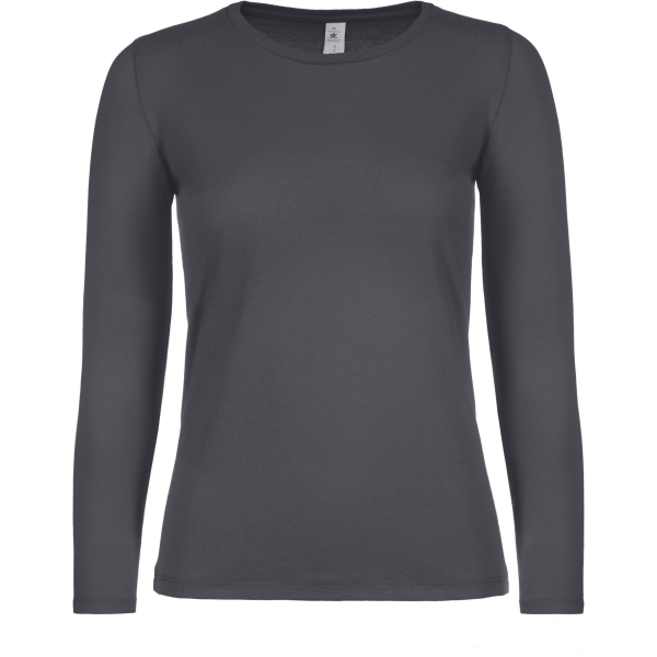 #E150 Ladies' T-shirt long sleeves Dark Grey XXL #E150 Ladies' T-shirt long sleeves Dark Grey XXL