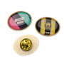 Ovale metalen pin met doming