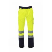 fluorescent yellow/navy blue