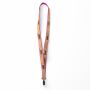 Zeefdruk lanyard van kurk en polyester Zeefdruk lanyard van kurk en polyester
