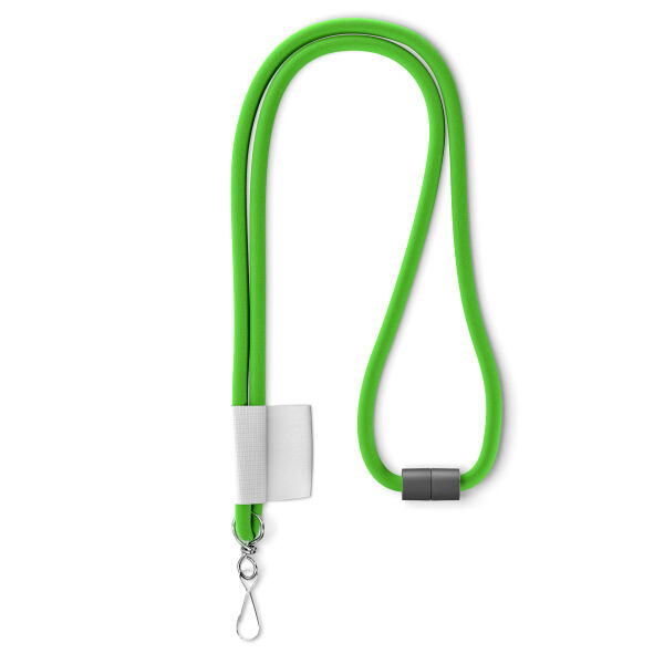 Polyester 2-kleurige koord-lanyard met full color label Polyester 2-kleurige koord-lanyard met full color label