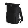 Q-TECH CHARGE ROLL-TOP BACKPACK, BLACK, One size, QUADRA
