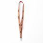 Zeefdruk lanyard van kurk en polyester Zeefdruk lanyard van kurk en polyester