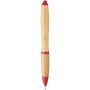 Nash balpen van bamboe (blauwe inkt) - Naturel/Rood