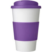 Americano® 350 ml geïsoleerde beker met handvat - Wit/Paars