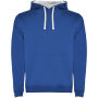 Urban hoodie voor heren - Koningsblauw/Wit - XS