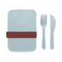 SUNDAY - Lunchbox met bestek - Babyblauw