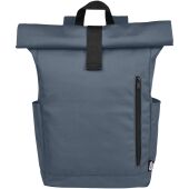 Byron 15,6" rugzak van GRS RPET met opgerolde bovenkant 18 L - Hale blauw