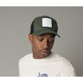 APPLIQUÉ PATCH 5 PANEL TRUCKER, OLIVE GREEN/BLACK, One size, BEECHFIELD
