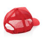 Impact AWARE™ 5 panel recycled katoenen truckercap, rood