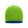 Beanie with Contrasting Border lime-green/royal Beanie with Contrasting Border lime-green/royal