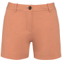 Ecologische chinobermuda dames Peach 46 FR