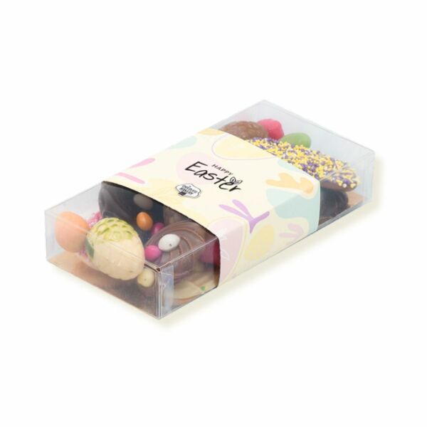 Massieve chocolade paasmix in doosje met sleeve, 135 gram
