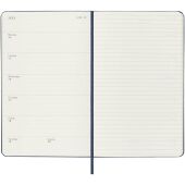 Moleskine week-agenda voor 12 maanden met harde kaft L - Saffier blauw