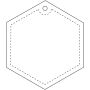 RFX™ H-12 zeshoekige lichtgewicht reflecterende PVC hanger - Neongeel