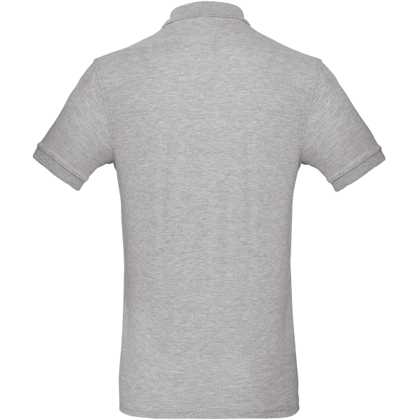 Men's organic polo shirt Heather Grey L Men's organic polo shirt Heather Grey L