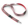 Afneembare polyester keycord met reflecterende overlay