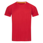 Stedman T-shirt Raglan Mesh Active-Dry SS for him 186C Scarlet Red-XL