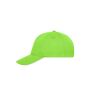 5 Panel Sandwich Cap Organic Cotton lime green/white one size