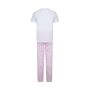CHILDREN'S LONG PYJAMAS, WHITE / WHITE PINK STRIPE, 9/10, TOWEL CITY
