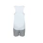 SHORT PYJAMAS SET, WHITE/HEATHER GREY, XL, TOWEL CITY