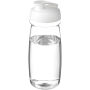 H2O Active® Pulse 600 ml sportfles met flipcapdeksel - Transparant/Wit