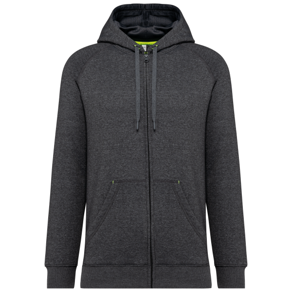 Unisex ritsjack met capuchon Dark Grey Heather XXL Unisex ritsjack met capuchon Dark Grey Heather XXL