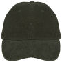 Ecologische uniseks pet met 6 panelen in ribfluweel Organic Khaki One Size