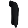 Herensweater met rits en capuchon in contrasterende kleur Black / Fine Grey M