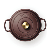VINGA Monte geëmailleerde gietijzeren pan 5,5L, bordeauxrood