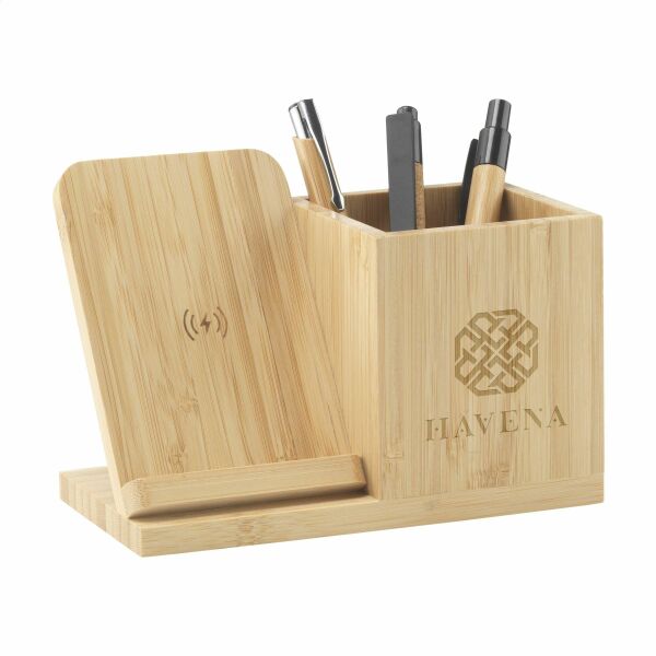 Bamboo Boss 15W Ladestation/Stifthalter - bambus Bamboo Boss 15W Ladestation/Stifthalter - bambus
