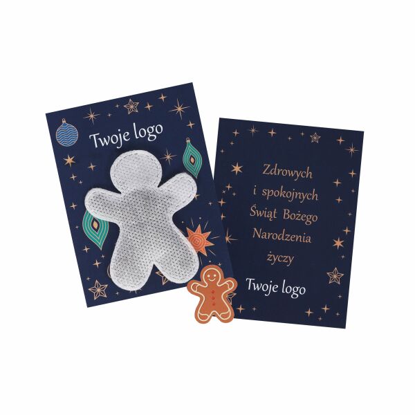 Kerst theezakje op kaart