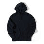 Iqoniq Rila lichtgewicht gerecycled katoen hoodie, zwart (M)