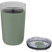 Bello 420 ml glazen beker met buitenwand van gerecycled plastic - Gemêleerd groen
