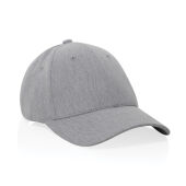 Milo AWARE™ recycled heather 6 paneel cap 200gr, grijs