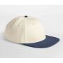 CONTRAST FLAT PEAK 6 PANEL CAP, NATURAL/NAVY, One size, BEECHFIELD