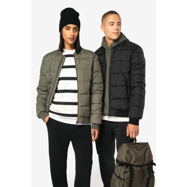 Ecologisch gewatteerd uniseks jasje met teddykraag Black XS Ecologisch gewatteerd uniseks jasje met teddykraag Black XS