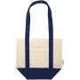 Sam 320 g/m² Mini-Tragetasche aus GRS recycelter Baumwolle - navy/natur