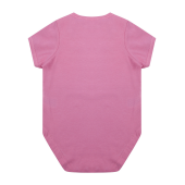 Body met korte mouwen van biologisch katoen Bright pink 0/3M
