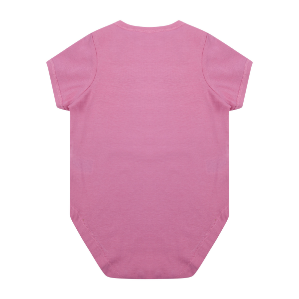 Body met korte mouwen van biologisch katoen Bright pink 0/3M Body met korte mouwen van biologisch katoen Bright pink 0/3M