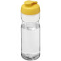 H2O Active® Base Tritan™ 650 ml sportfles met klapdeksel - Transparant helder/Geel