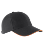 Orlando - 6 panel cap Dark Grey / Orange One Size Orlando - 6 panel cap Dark Grey / Orange One Size