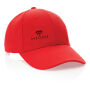 Impact AWARE™ 6 panel 280gr gerecycled katoenen cap, rood