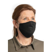 Herbruikbaar 2 laags katoenen gezichtsmasker, zwart
