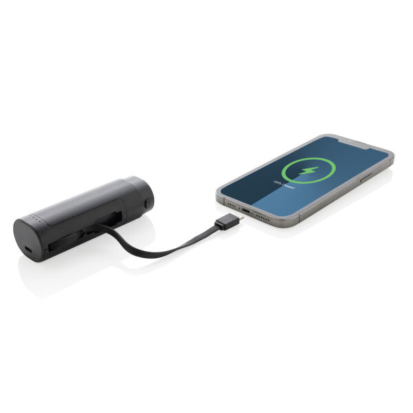 CycleCell 5000mAh powerbank met verwijderbare batterij, zwart CycleCell 5000mAh powerbank met verwijderbare batterij, zwart