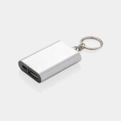 1.000 mAh sleutelhanger powerbank, zilver