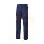 TWO-TONE MULTI-POCKET TROUSERS, NAVY/ORANGE, 34, VELILLA