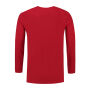L&S T-shirt Crewneck cot/elast LS for him 187c Red-M