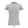 PASADENA WOMEN - PASADENA dames polo 200g - XXL - Grey Melange/ French Navy